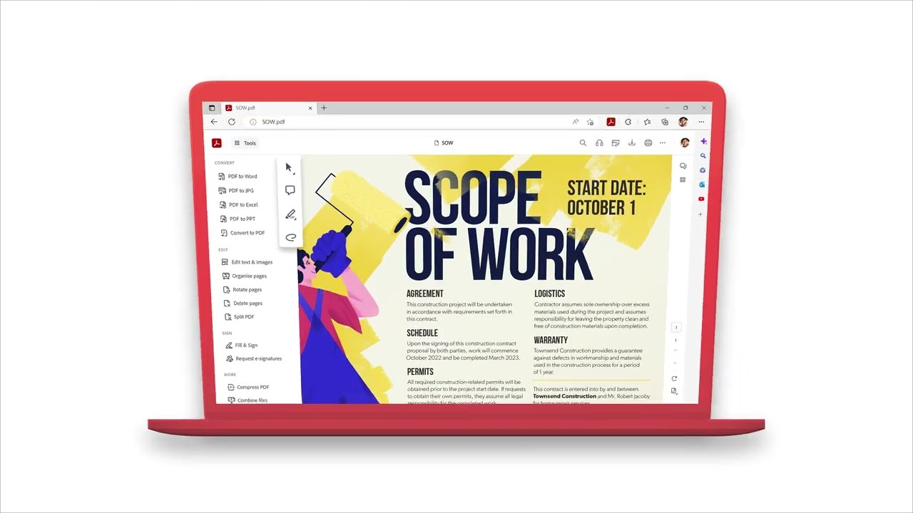 Edit PDF in Microsoft Edge directly with Adobe Acrobat for business