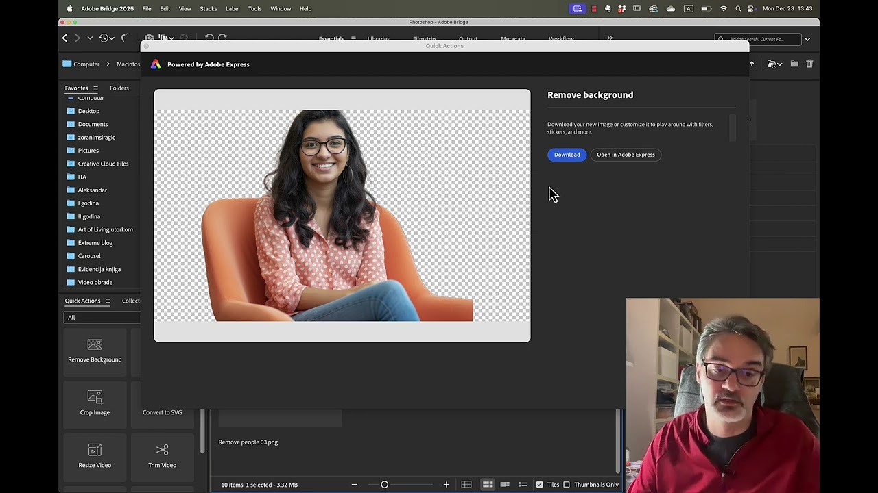 Adobe Bridge - Quick Action