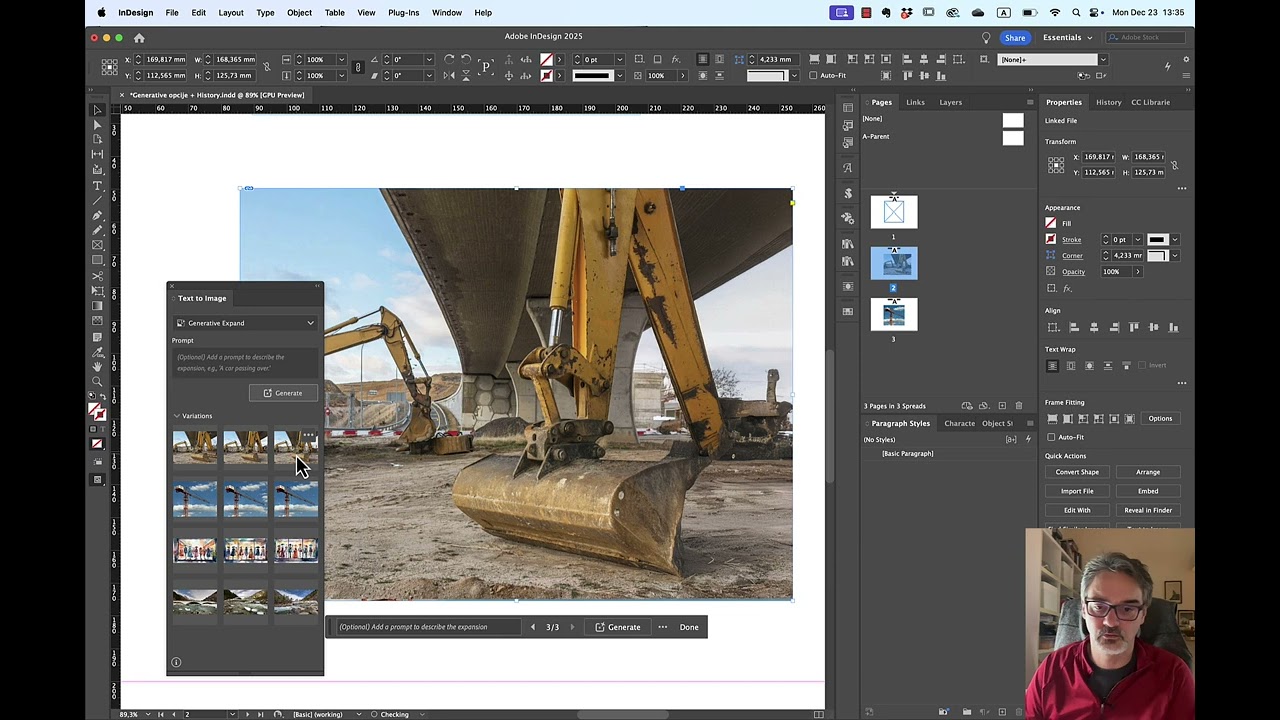 InDesign - Generative Expand