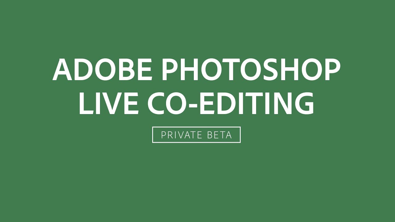 Live Co-Editing in Photoshop Beta