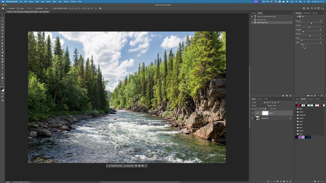 Photoshop - Korektivni sloj Light (Light adjustment layer)
