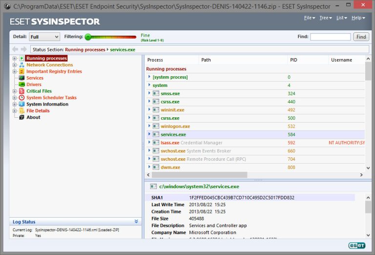 Eset sysinspector