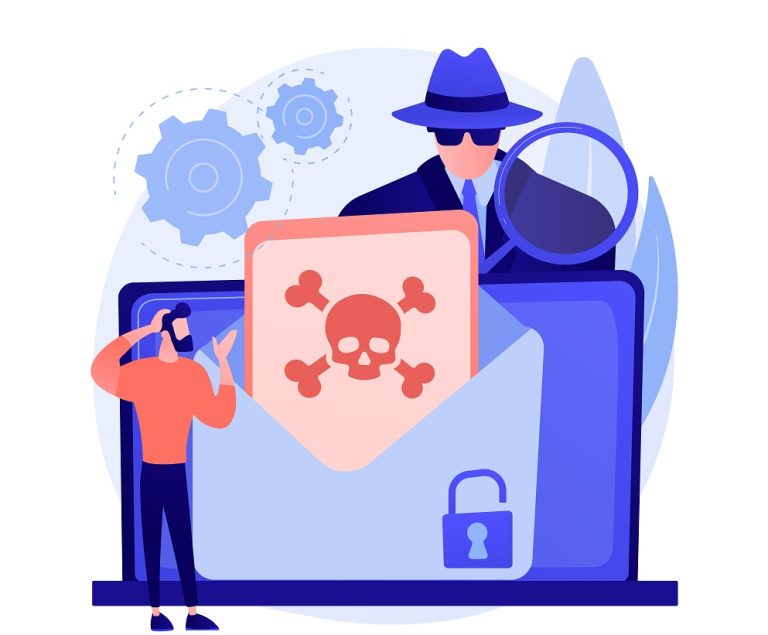Malware abstract concept vector illustration.