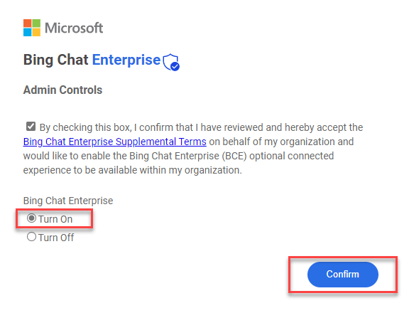 Bing Chat Enterprise - Admin controls