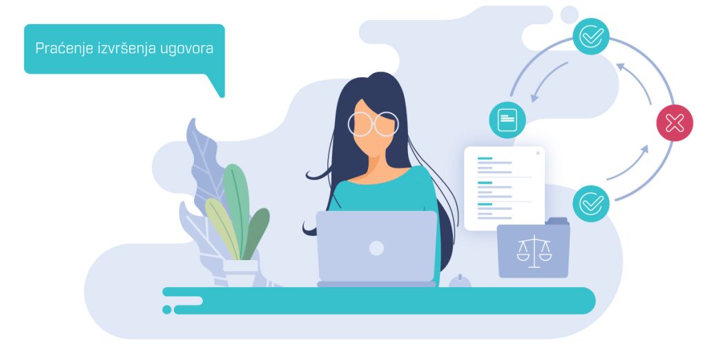 Digitalna sekretarica prati tok ugovora i izvršenje obaveza – ilustracija funkcionalnosti eSekretarice.
