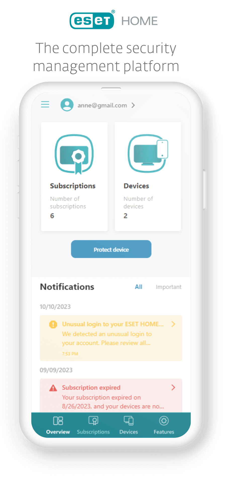 ESET HOME mobilna aplikacija – upravljanje sajber bezbednošću i uređajima sa jedne platforme za kućne korisnike i male kancelarije.