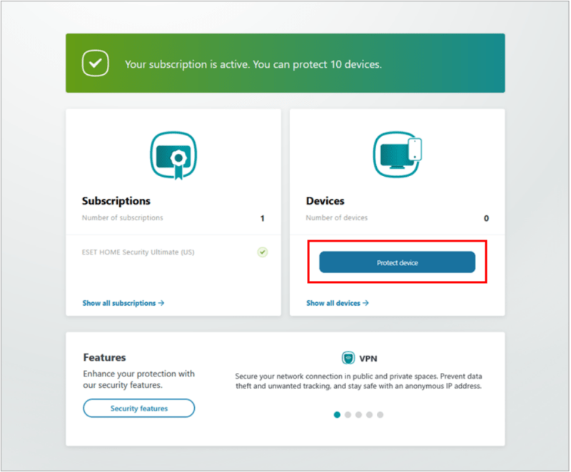 Eset home protect device