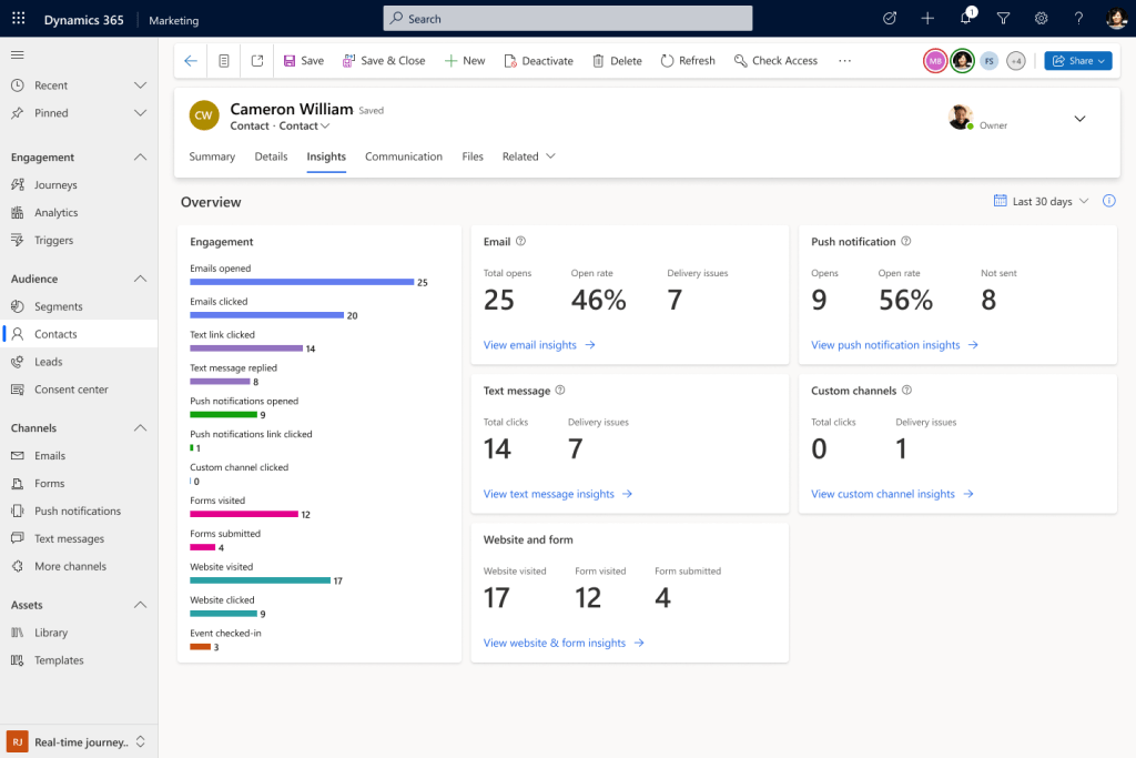 Microsoft customer insights data